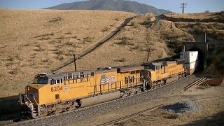 Tehachapi UP Cement Train Cliff and Rowen area [upl. by Dorca]