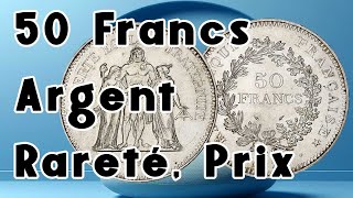 Pièces Argent 50 Francs Hercule  Rareté Prix Valeur [upl. by Mutat]