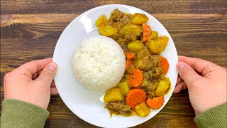 Карри🍛 Ужин за 20 минут AROYD Yellow curry paste Самый быстрый рецепт РИСТУШЕНКА [upl. by Drape]