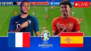 Spain vs France Live  UEFA Euro 2024  Full Match amp EAFC 24 Gameplay [upl. by Dlopoel]