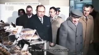 Working visit of the President of Romania at a grocery store Bucharest 1989 [upl. by Erdnaxela391]