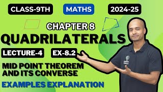 Midpoint theorem and its converse Prove Example 6 and 7 Class 9th chapter 8QUADRILATERAL Ex82 [upl. by Analrahc]