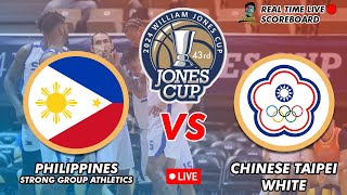 🔴LIVE PHILIPPINES VS CHINESE TAIPEI WHITE 2024 43RD WILLIAM JONES CUP 07202024 [upl. by Hobie886]