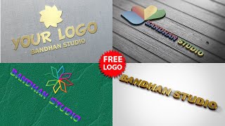 Logo mockup psd free download  Logo psd  Photoshop logo  3d logo mockup  logo mockup free [upl. by Ursal]