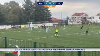 CALCIO PRIMA SCONFITTA STAGIONALE PER LUNITAS SCIACCA A MARINEO [upl. by Erdeid573]