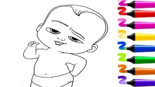 Coloriage magique Baby Boss Comment colorier et dessiner Baby Boss Apprendre les couleurs [upl. by Leonora]