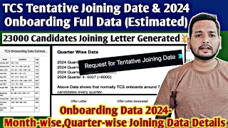 TCS Onboarding Date 2024 Estimated  Tcs Onboarding Update  Joining Tentative Date  Offer Letter [upl. by Nannerb56]