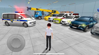 Police Car G Wagon amp All Super Car Parking in Garage amp Ramp Driving  3D Driving Class [upl. by Anyala]