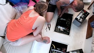 Replacing Deep Cycle AGM Batteries At Anchor  Sailboat Story 101 [upl. by Atillertse]