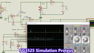 Demo SG3525 Pulse width modulation controller IC Proteus Simulation [upl. by Eyanaj]