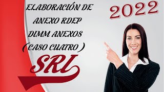 ELABORACION ANEXO RDEP  ANEXO DE RELACIÓN DE DEPENDENCIA  UTILIZACIÓN DIMM ANEXOS  CASO 4 [upl. by Nnayram]