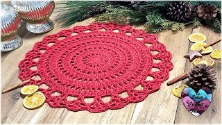 Sousplat déco table tutoriel crochet by Lidia Crochet Tricot navidad crochetlovers christmasdiy [upl. by Falzetta]