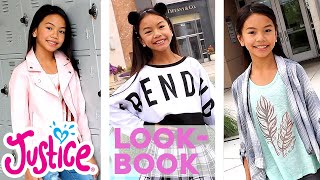 JESSALYN GRACES JUSTICE LOOKBOOK  BACK TO SCHOOL 💗 JUSTICE [upl. by Corilla]