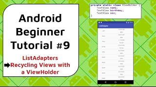 Android Beginner Tutorial 9  Custom ListView Adapter With Loading Animation [upl. by Sokin]