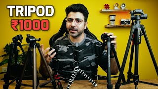 I Tested Top Tripods under ₹1000 from Amazon  GIVEAWAY [upl. by Melany]