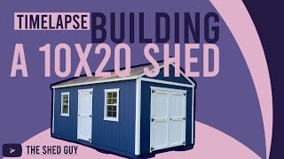 Building a 10x20 Shed in TWO DAYSTimelapse [upl. by Nalyak]