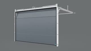 How It Works  Animation of a Novoferm Insulated Sectional Door ISO45 EVO with Novomatic Operator [upl. by Nino44]