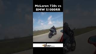 Crazy street bike blows by McLaren 720s at 200 MPH [upl. by Aiclid472]