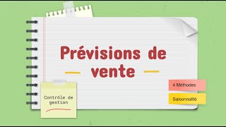 Previsions de Vente [upl. by Raddy]