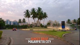 Magarpatta City  4K  Most Beautiful Township in Pune  Sunset Drive [upl. by Hashum]