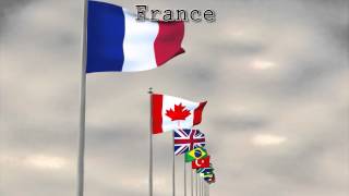 Beautiful Display of 28 Flags of the World  After Effects [upl. by Padraic]