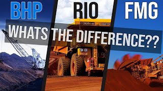 Whats The Difference between Mining Companies BHP RIO FMG  ASX Review [upl. by Hemetaf]