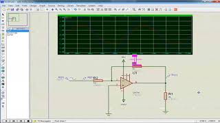 OP AMP sine wave input integrator experiment by PROTEUS [upl. by Davina]