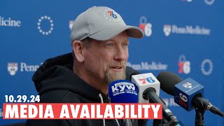 Philadelphia 76ers Practice Media Availability  Coach Nurse  102924 [upl. by Shulock]