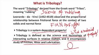 Tribology  Introduction [upl. by Hasheem]