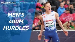 Karsten Warholm cruises to 2nd successive win in Stockholm 400m hurdles  Wanda Diamond League 2023 [upl. by Nirehtak]