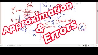 APPROXIMATION amp ERRORS [upl. by Drusi]