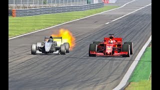 Ferrari F1 2018 vs Formula JET Engine  Monza [upl. by Meesaw]