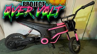 project OVER VOLT  HomCom 24V 300W Kids Electric Dirt Bike Is Now 36V 500W For Adult Rider [upl. by Nealon]