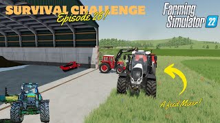 Survival Challenge Ep26 Farming Simulator 22 Baling Oat Harvest and our first TMR Mix fs22 [upl. by Castro]