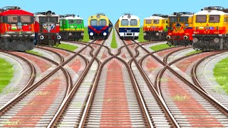 More Indian Trains Run On Bumpy 🥢 Railroad Track‼️ Train Simulator Game ‼️ Train Sim world 5 [upl. by Nitsraek689]