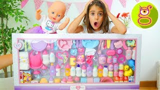 100 ACCESORIOS para BEBÉ 👶 Set gigante de accesorios para BABY BORN o BEBÉS NENUCO con LARA [upl. by Yziar578]