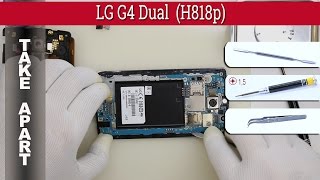 How to disassemble 📱 LG G4 Dual H818p  H818n Take apart Tutorial [upl. by Gschu]