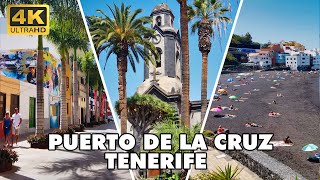 PUERTO DE LA CRUZ  🌞 Tenerife Spain 🇪🇸  TOP Places and Beaches 🏖️  FULL TOUR 4K UHD [upl. by Namurt372]