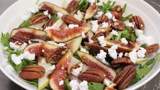 Fig and Rocket Salad  A quick and tasty salad perfect for when youre entertaining  VEGAN [upl. by Tarabar]