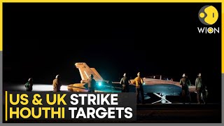 Red Sea Crisis US and UK start retaliation strike over Red Sea attacks  World News  WION [upl. by Acnoib]