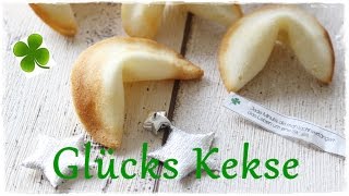 DIY  🍀 Silvester Glückskekse 🍀  Geschenk Idee schnell und einfach selber machen BackLounge Rezept [upl. by Nealey]