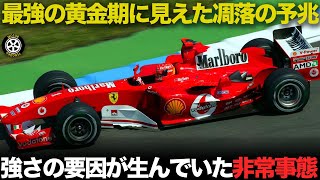 無敵の黄金期に凋落の予兆？歴史に残る強さのフェラーリになにが？【F1歴史解説】【フェラーリ F2003GA F2004】 [upl. by Martijn]