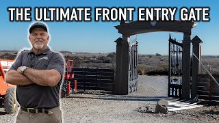 Building My Front Gate With MASSIVE 100 YEAR OLD TREES [upl. by Sseb945]