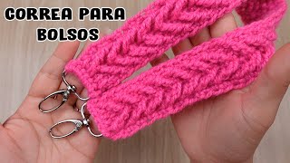 🌈CORREAS Tejidas a CROCHET para BOLSOS Y MAS😍 [upl. by Ayeka]