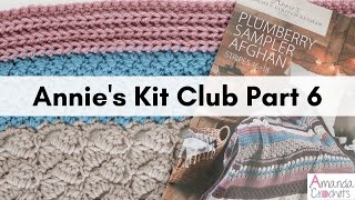 Annies Crochet Striped Afghan Kit Club  Review of Kit 6 [upl. by Larena]