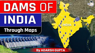 All Important Dams of India  2D Animation by Adarsh Gupta  UPSC GS1 [upl. by Etsirk588]