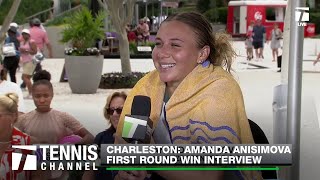 Amanda Anisimova Healthy amp Happy to Compete Again  Charleston First Round [upl. by Kreis]