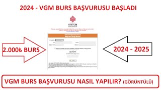 VGM BURS BAŞVURUSU BAŞLADI VGM YÜKSEKÖĞRETİM BURS BAŞVURUSU NASIL YAPILIR VAKIFLAR GENEL MÜDÜRLÜĞÜ [upl. by Acilef]