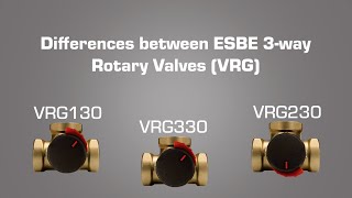 Differences between ESBE 3way Rotary Valves VRG [upl. by Uok]