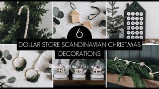 CHRISTMAS DOLLAR STORE DIYS  Modern Scandinavian Christmas Decorations [upl. by Cott725]